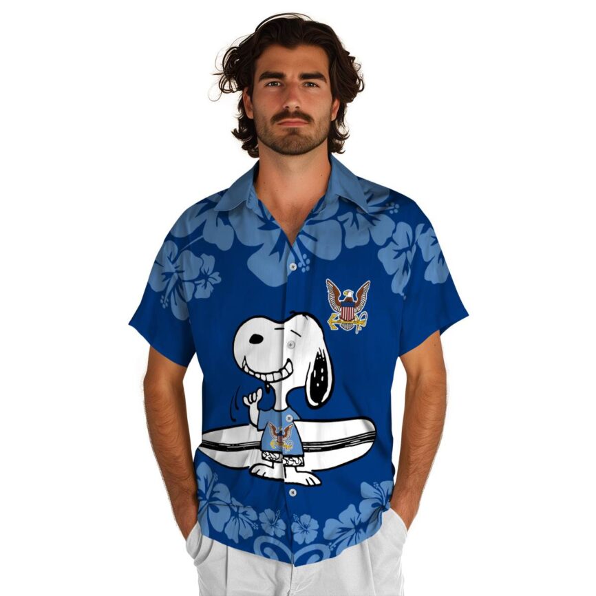 Personalized US Navy Surfing Snoopy Hawaiian Shirt New Arrival