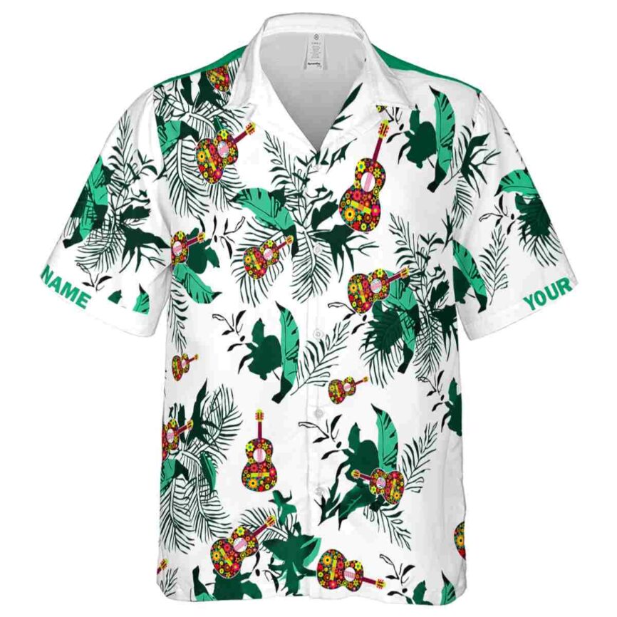 Personalized Ukulele Leafy Accents Hawaiian Shirt Fashion forward