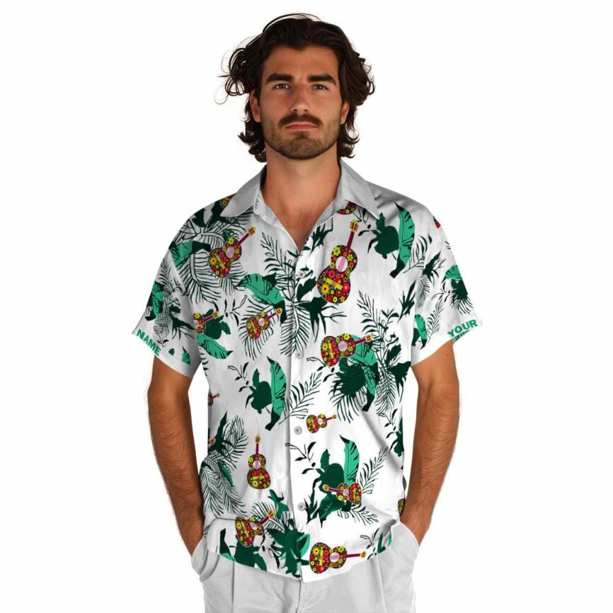 Personalized Ukulele Leafy Accents Hawaiian Shirt New Arrival