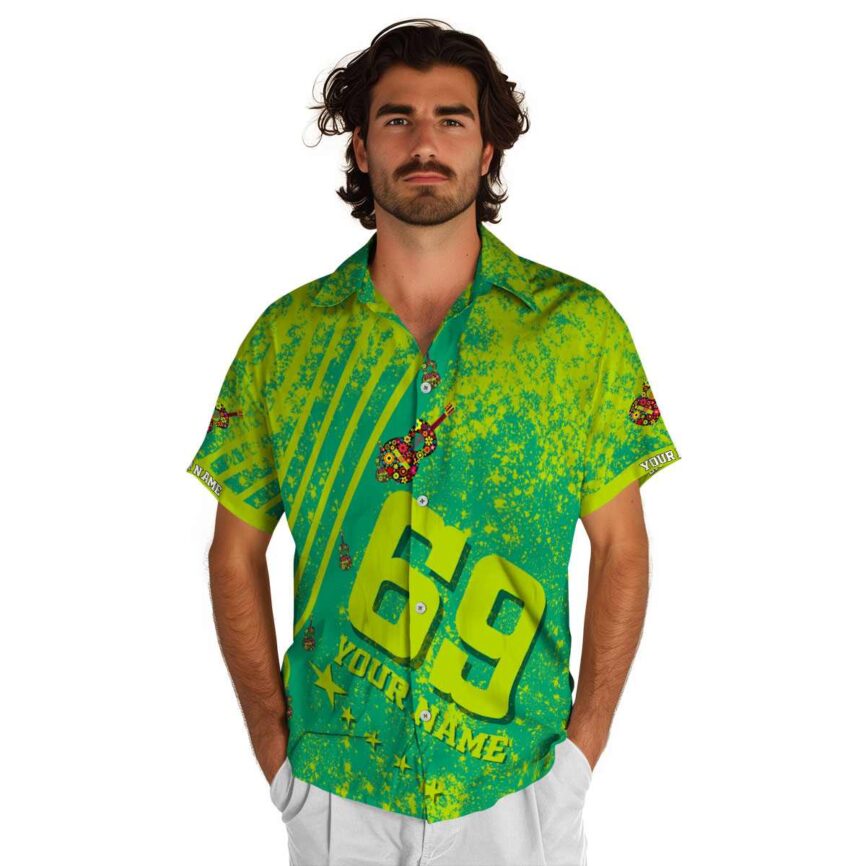 Personalized Ukulele Stripe Burst Hawaiian Shirt New Arrival
