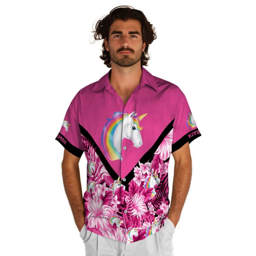 Personalized Unicorn Bold Floral Number Hawaiian Shirt New Arrival