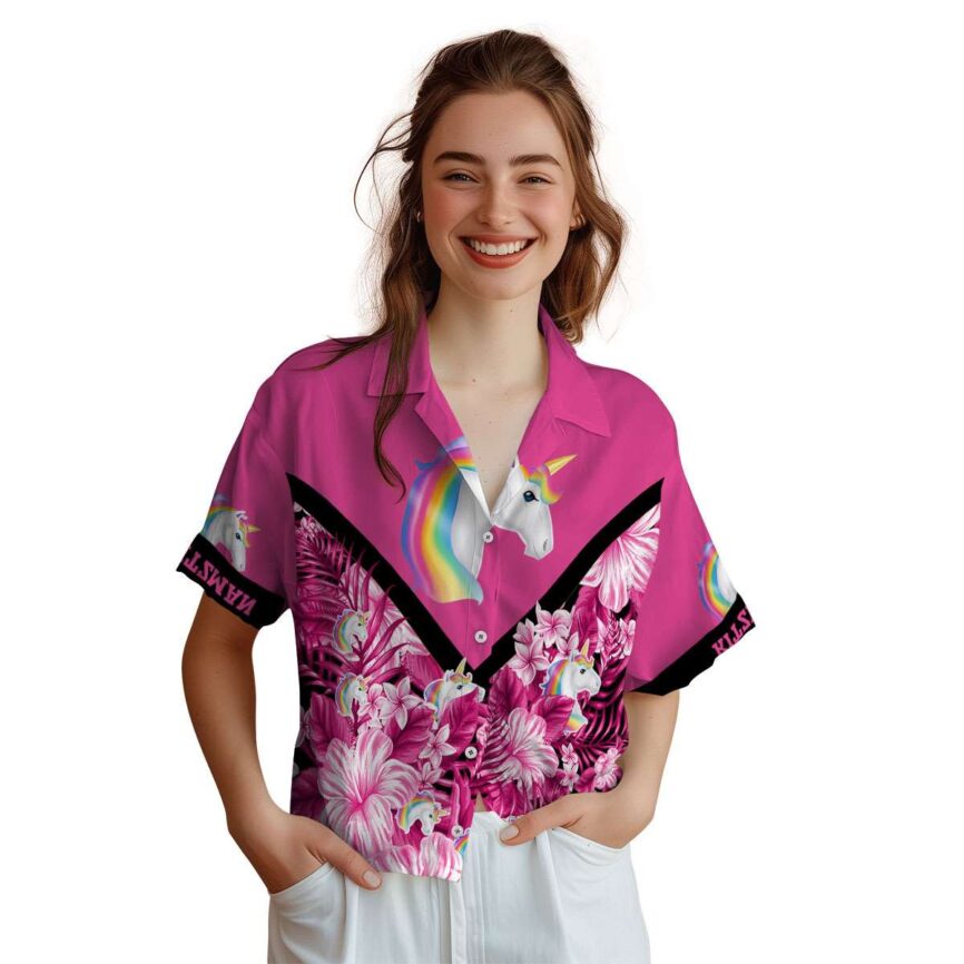 Personalized Unicorn Bold Floral Number Hawaiian Shirt Top rated