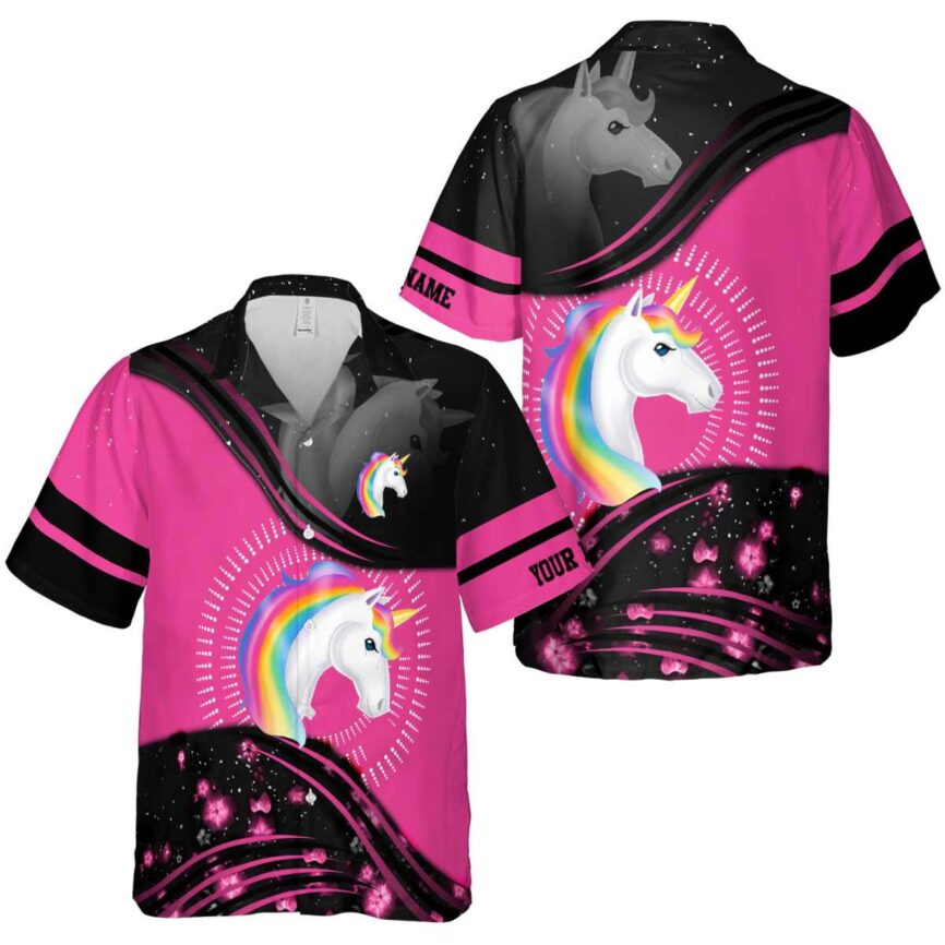 Personalized Unicorn Dynamic Swirl Hawaiian Shirt Premium grade