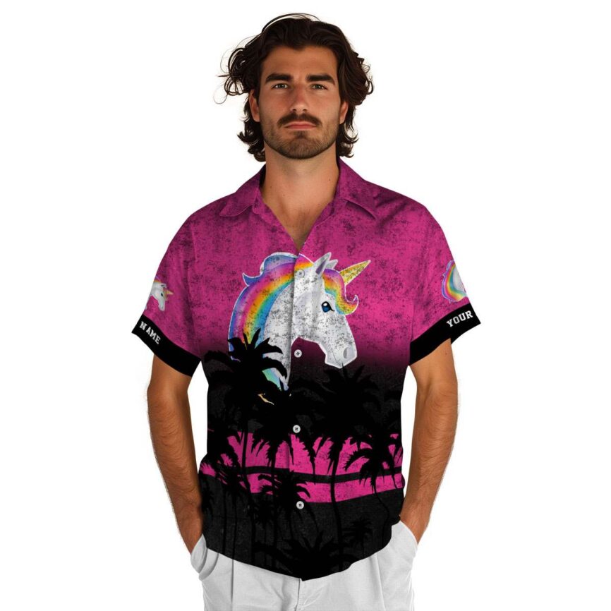 Personalized Unicorn Sunset Gradient Hawaiian Shirt New Arrival