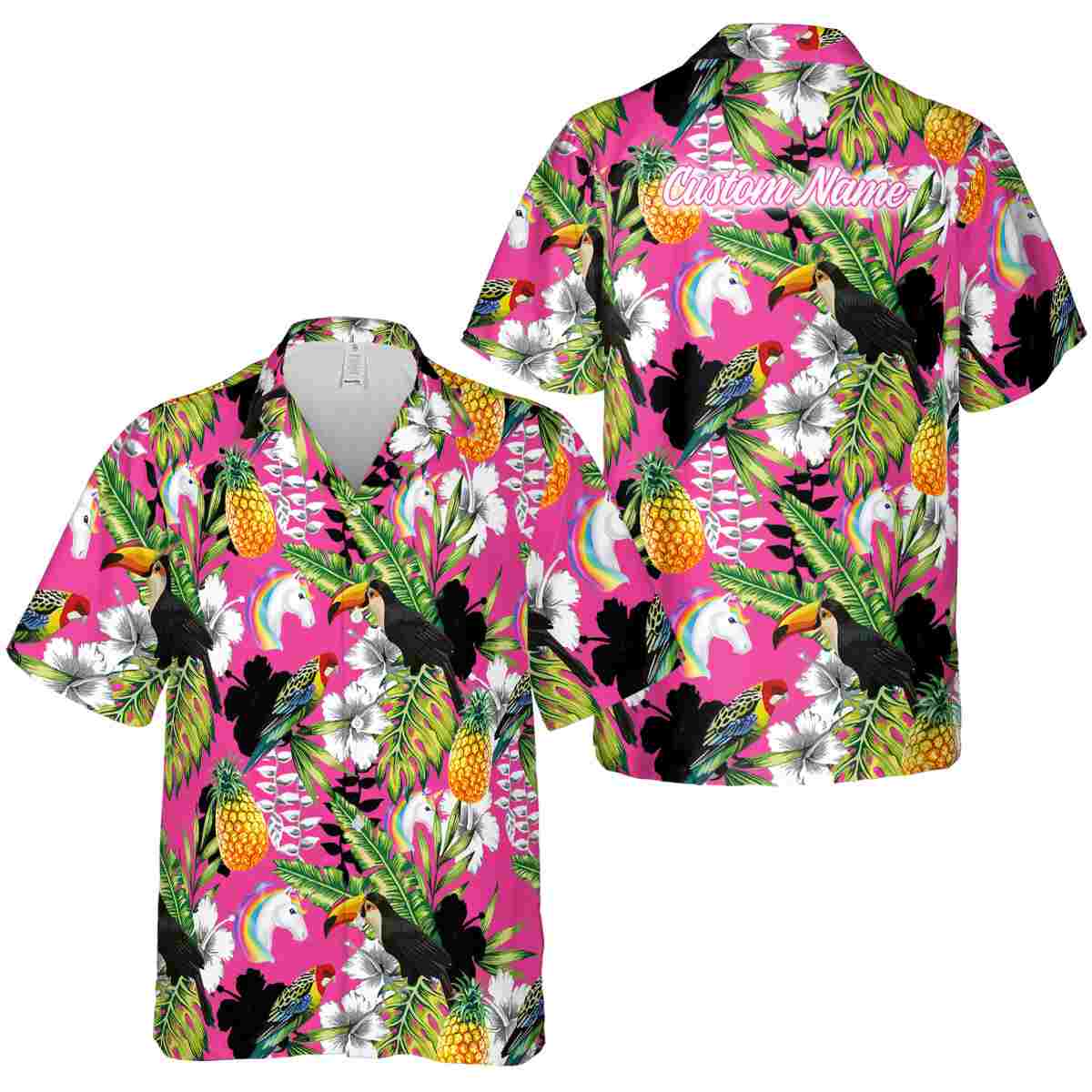 Personalized Unicorn Toucan Bird Hawaiian Shirt Premium grade Personalized Unicorn Toucan Bird Hawaiian Shirt Premium grade