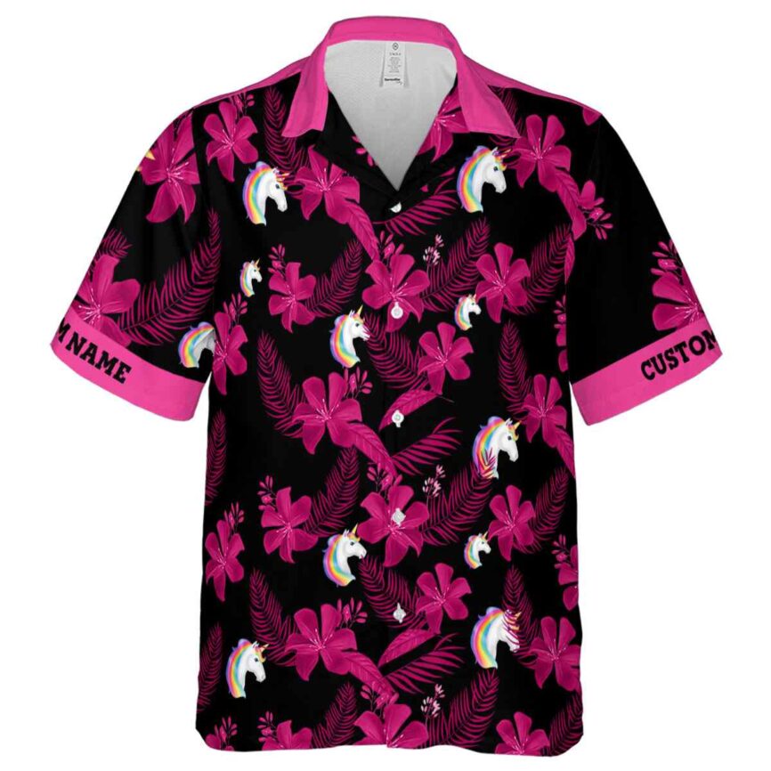 Personalized Unicorn Tropical Flower Hawaiian Shirt Fashion forward