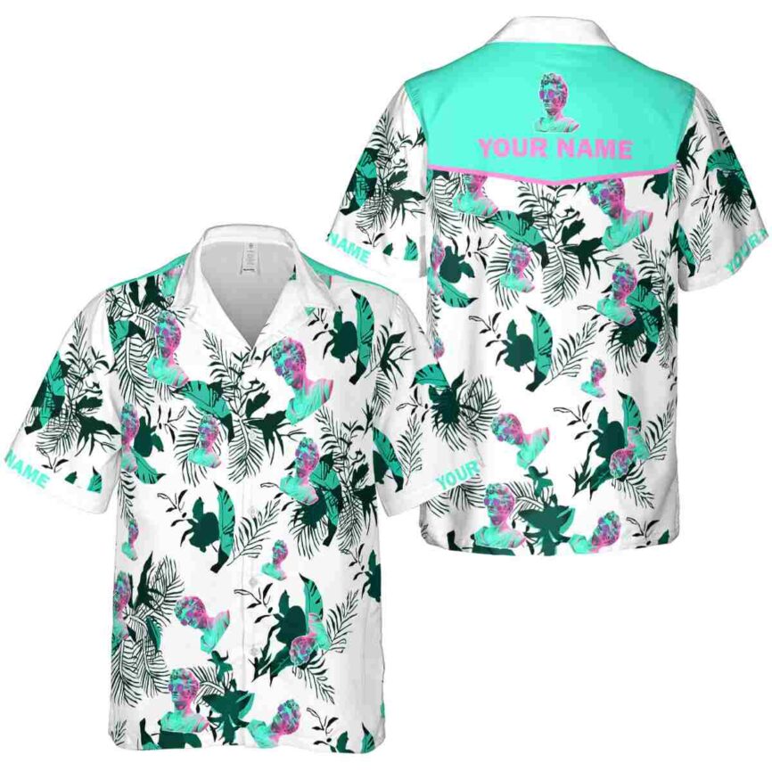 Personalized Vaporwave Leafy Accents Hawaiian Shirt Premium grade