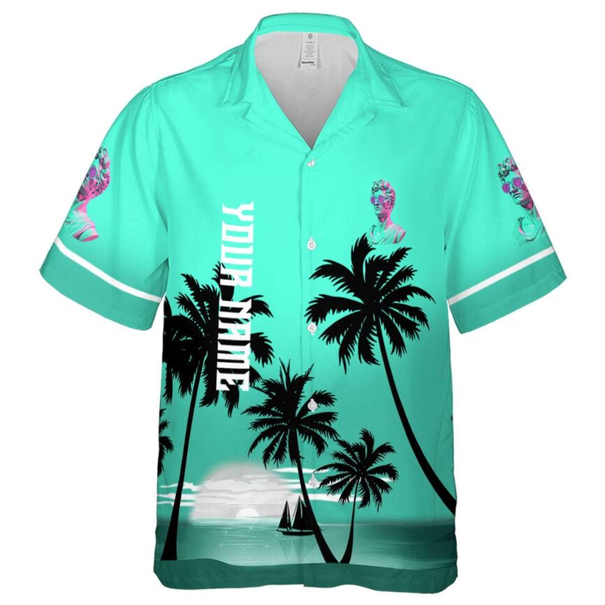 Personalized Vaporwave Ocean Sunset Hawaiian Shirt Fashion forward