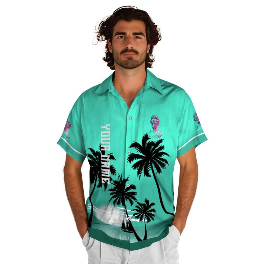 Personalized Vaporwave Ocean Sunset Hawaiian Shirt New Arrival