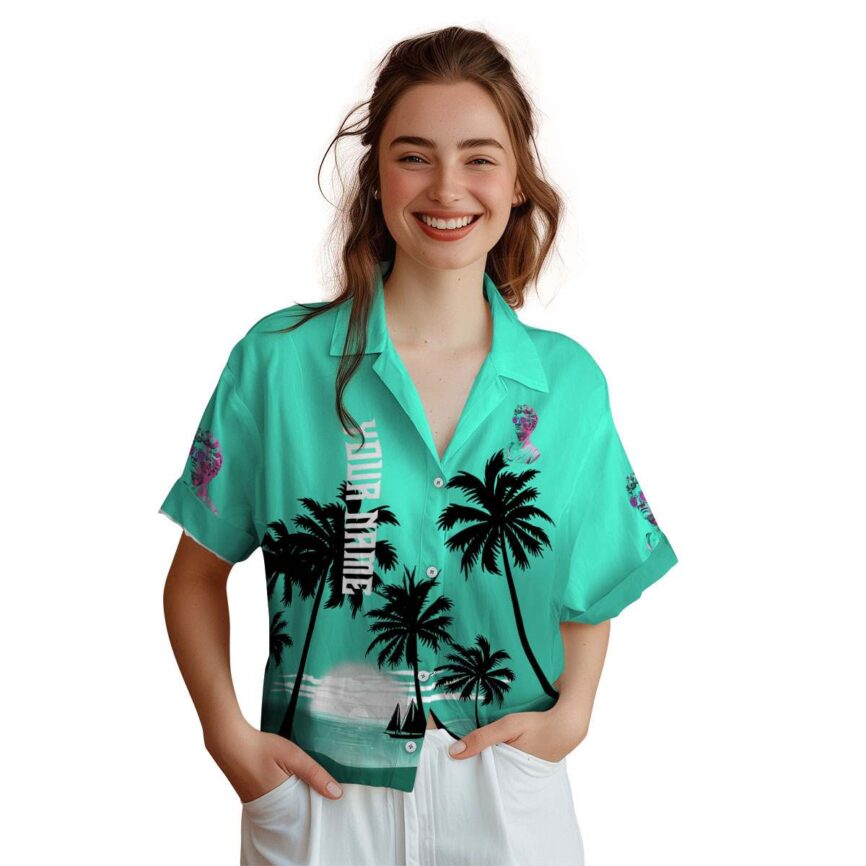 Personalized Vaporwave Ocean Sunset Hawaiian Shirt Top rated