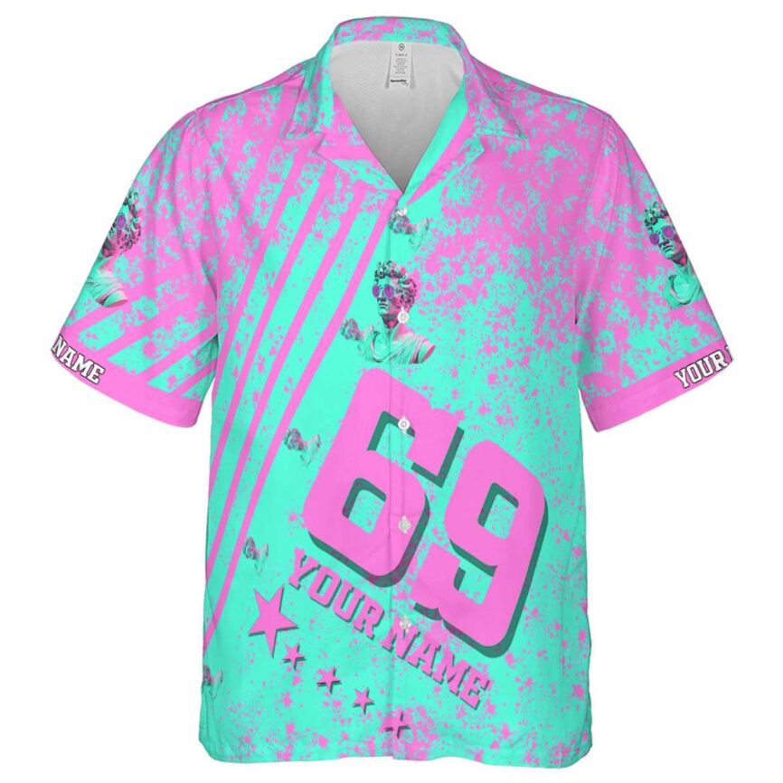 Personalized Vaporwave Stripe Burst Hawaiian Shirt Fashion forward