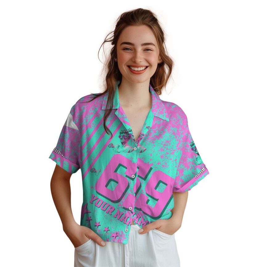 Personalized Vaporwave Stripe Burst Hawaiian Shirt Top rated