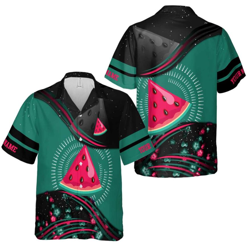 Personalized Watermelon Dynamic Swirl Hawaiian Shirt Premium grade