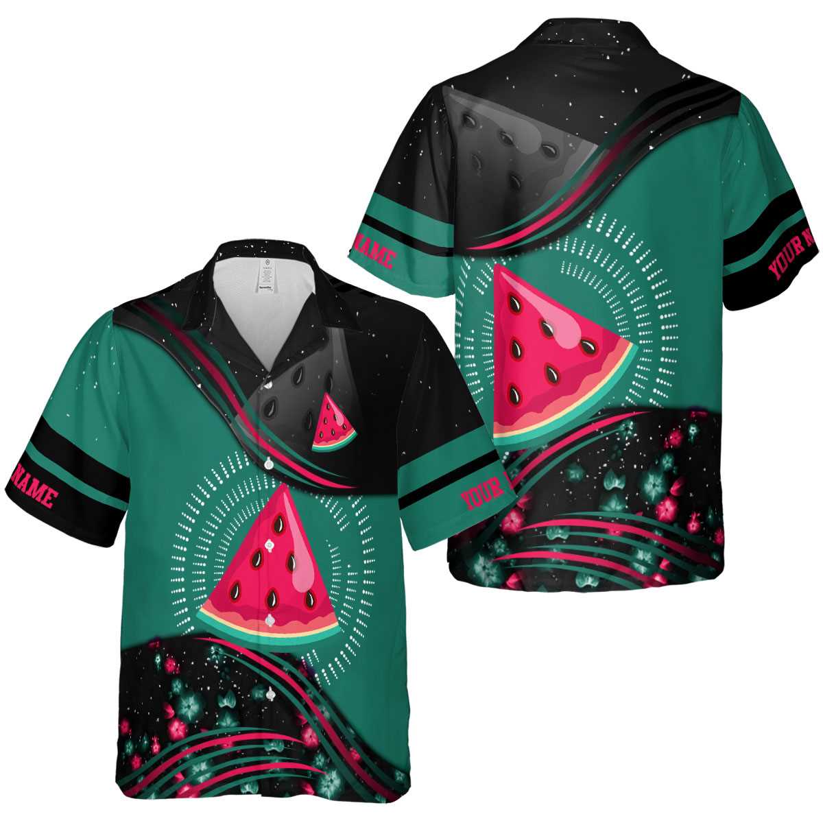 Personalized Watermelon Dynamic Swirl Hawaiian Shirt Premium grade Personalized Watermelon Dynamic Swirl Hawaiian Shirt Premium grade
