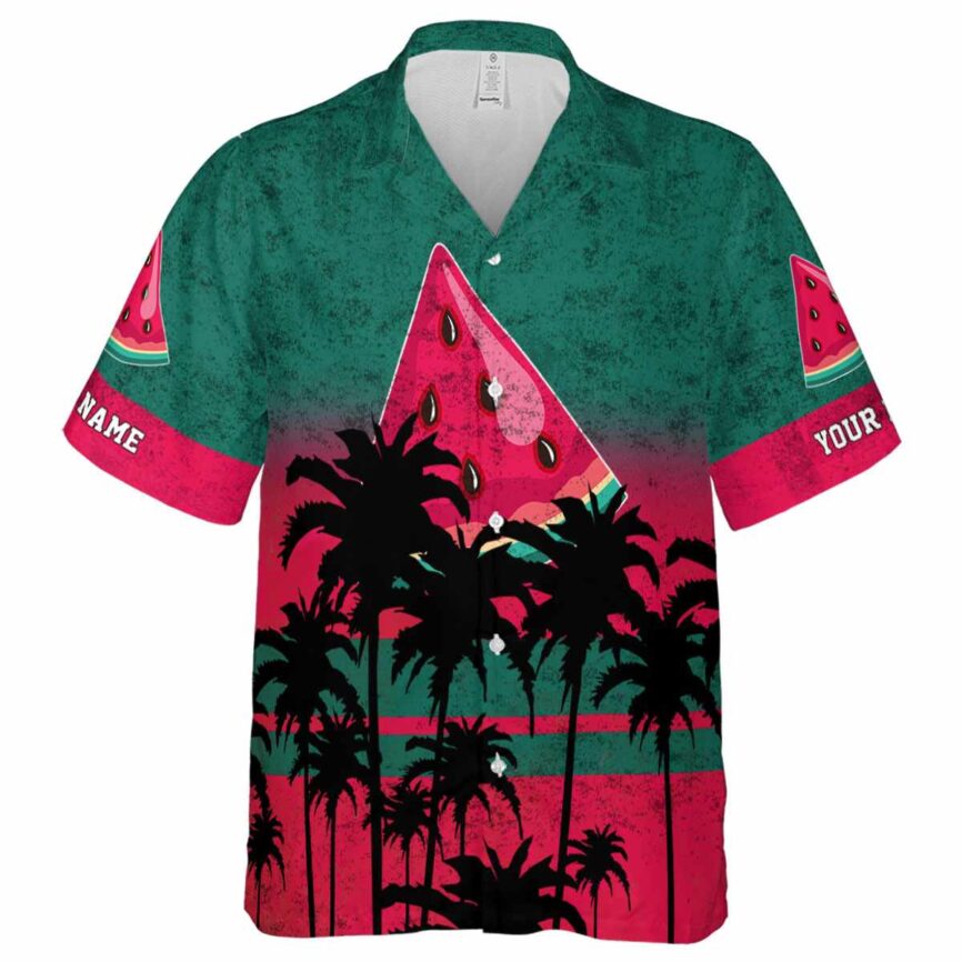 Personalized Watermelon Sunset Gradient Hawaiian Shirt Fashion forward