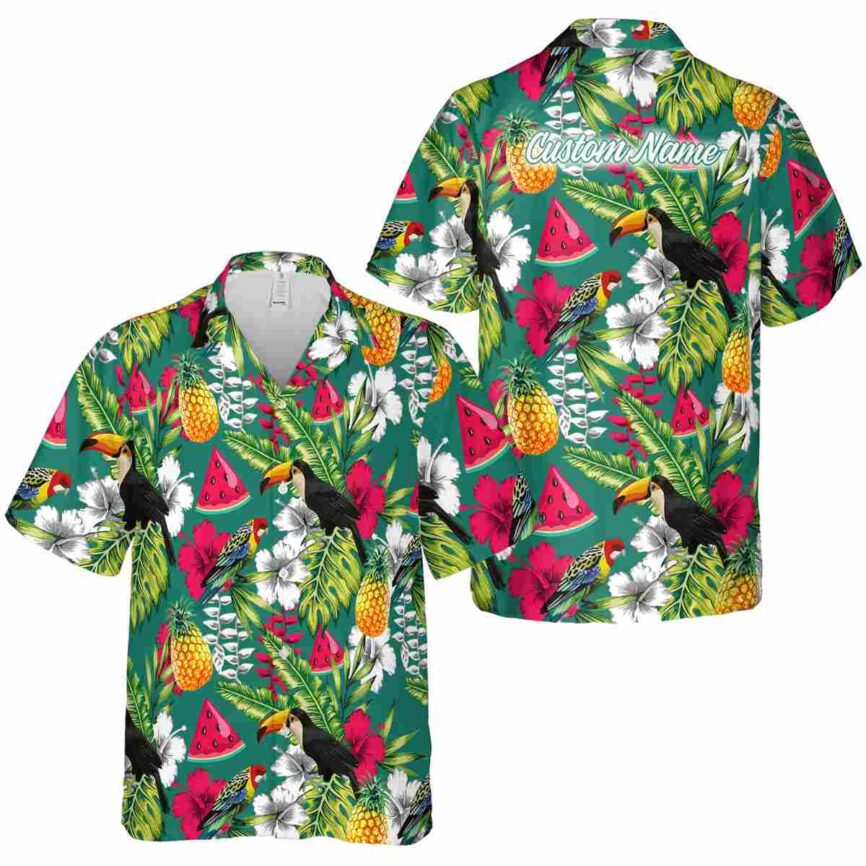 Personalized Watermelon Toucan Bird Hawaiian Shirt Premium grade