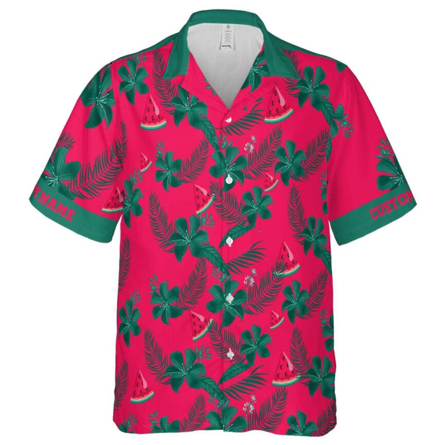 Personalized Watermelon Tropical Flower Hawaiian Shirt Fashion forward