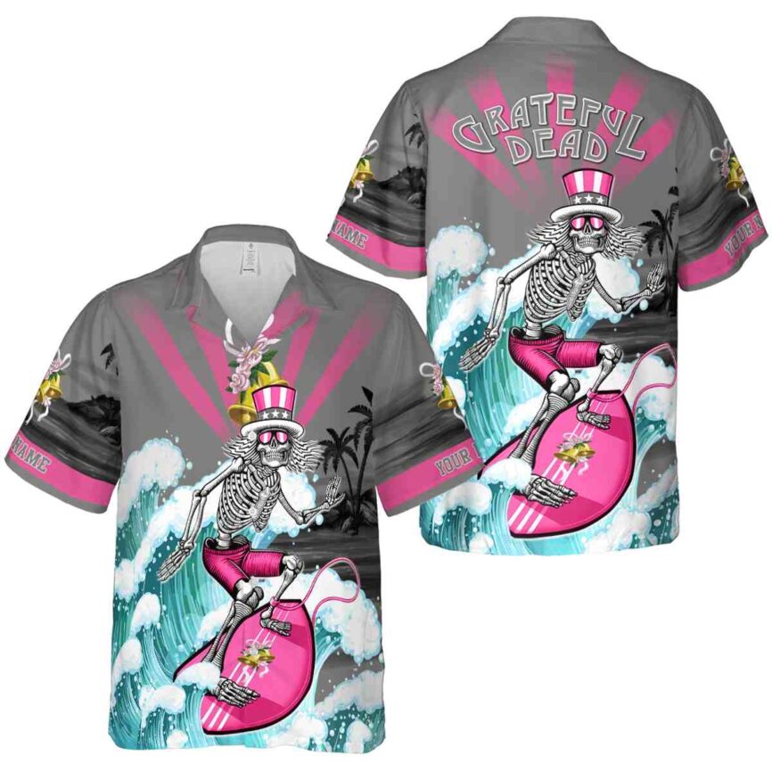 Personalized Wedding Grateful Dead Motif Hawaiian Shirt Premium grade