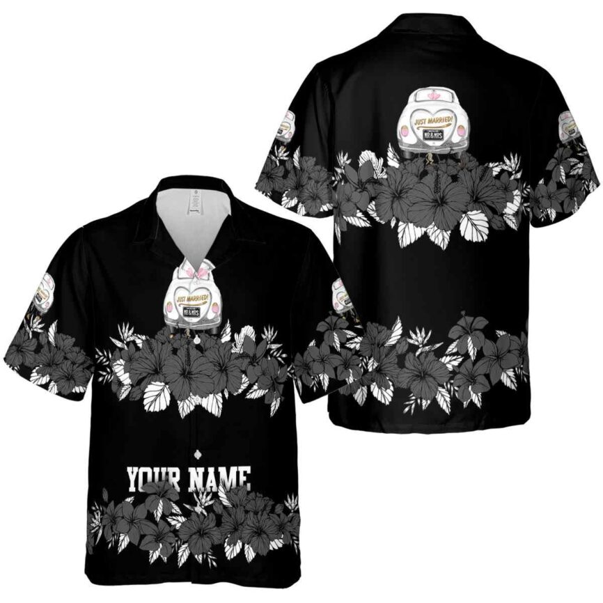 Personalized Wedding Hibiscus Band Hawaiian Shirt Premium grade