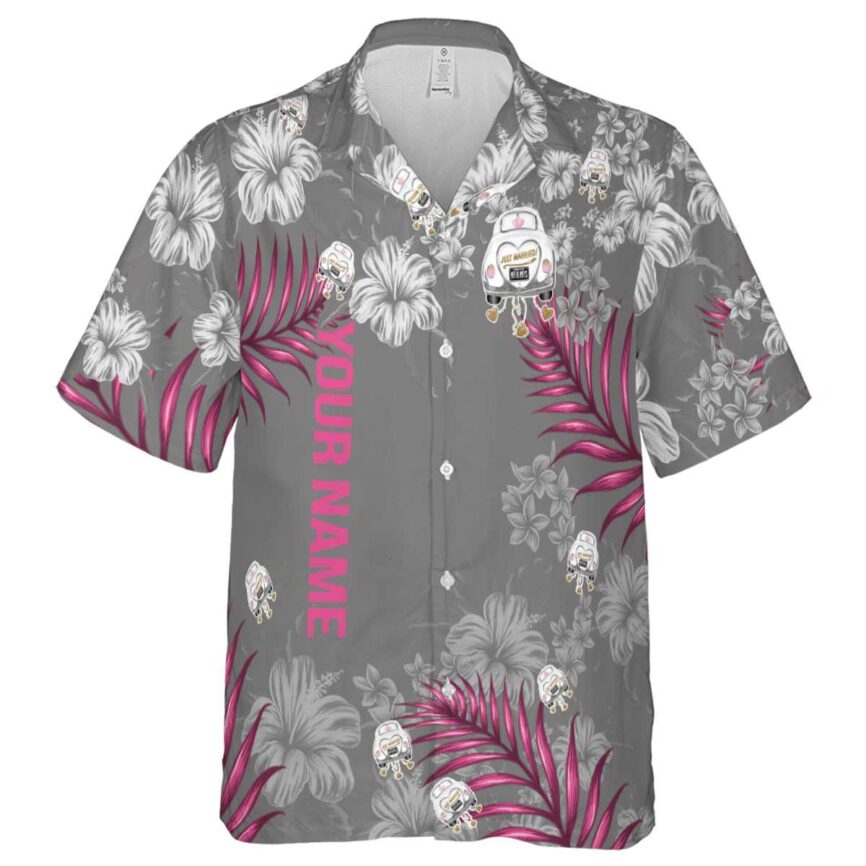 Personalized Wedding Hibiscus Pattern Hawaiian Shirt Fashion forward