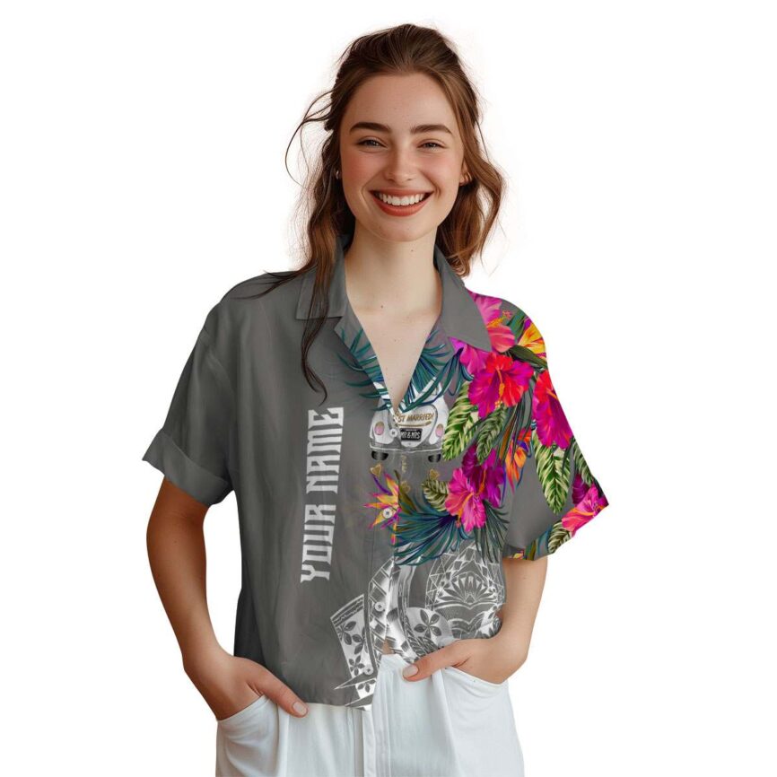 Personalized Wedding Polynesian Flowers Hawaiian Shirt Top rated