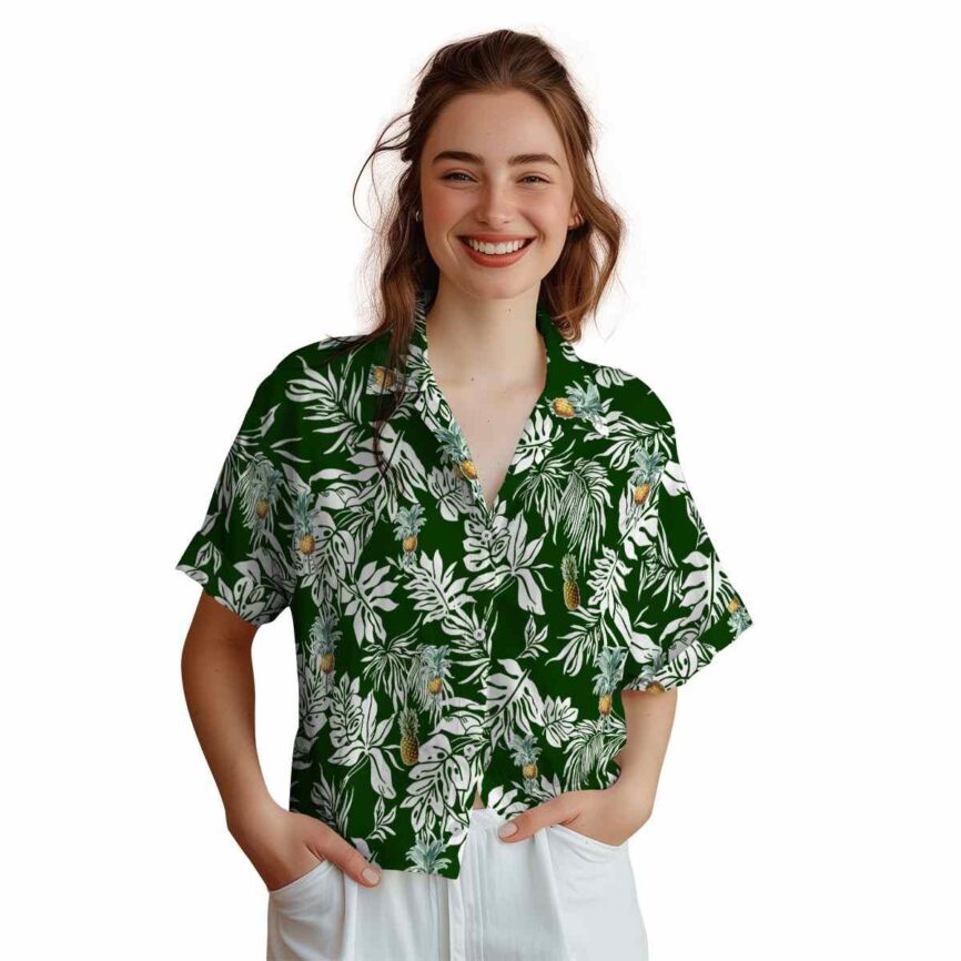 Pineapple Bold Foliage Hawaiian Shirt Top rated