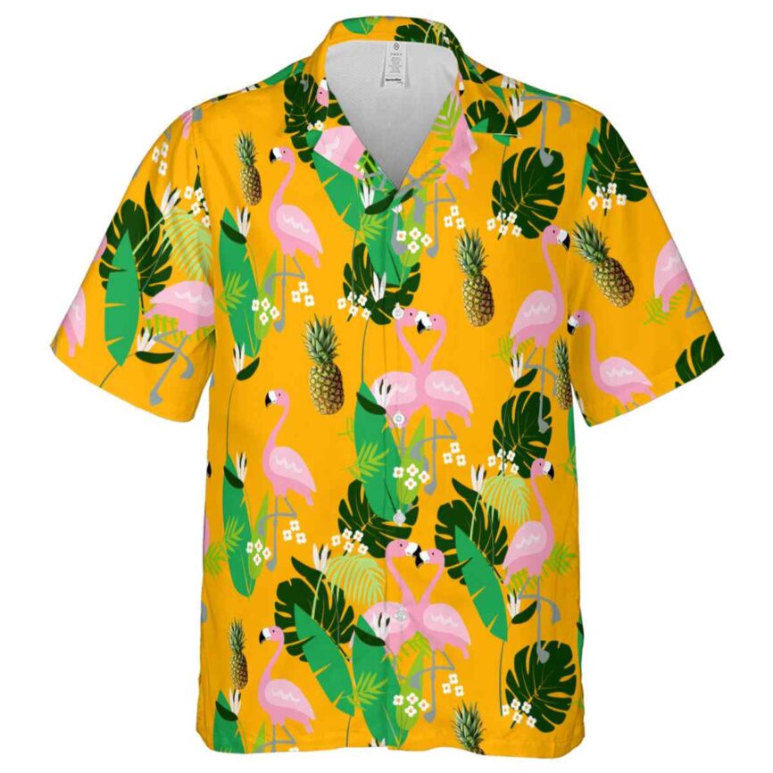 Pineapple Flamingo Leaf Hawaiian Shirt Fashion forward