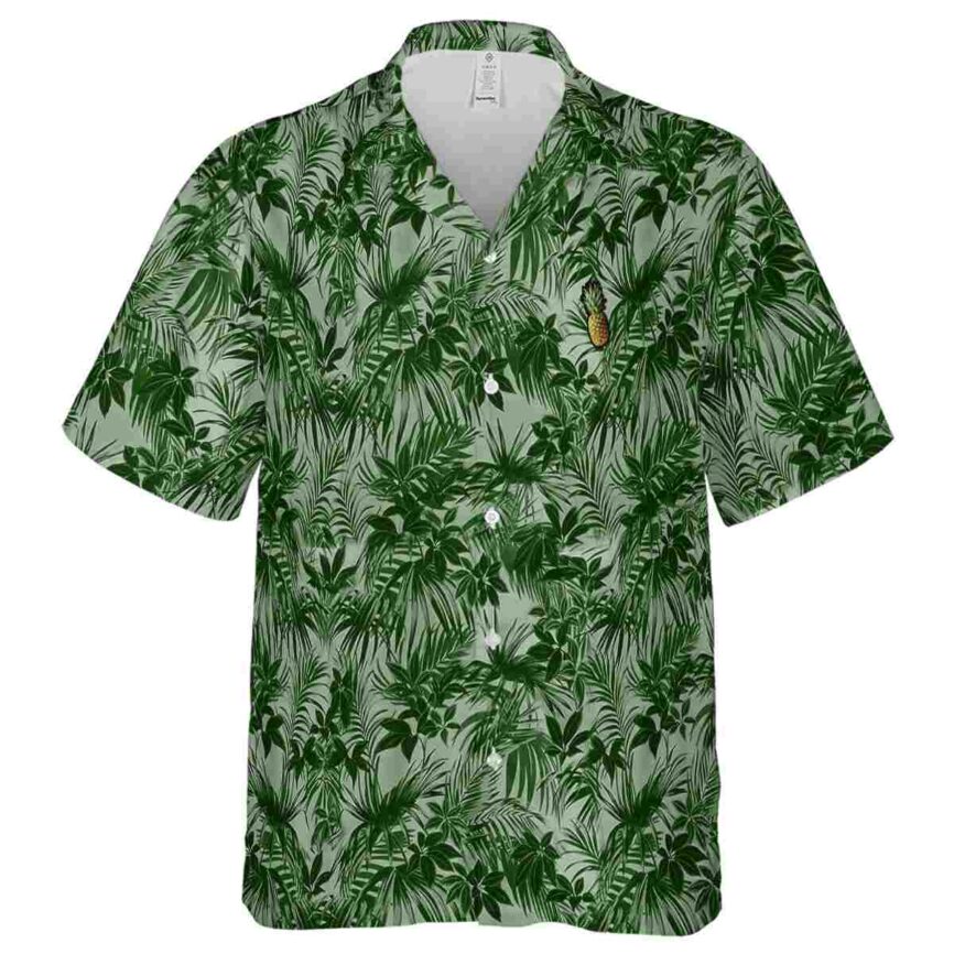 Pineapple Foliage Print Hawaiian Shirt Fashion forward