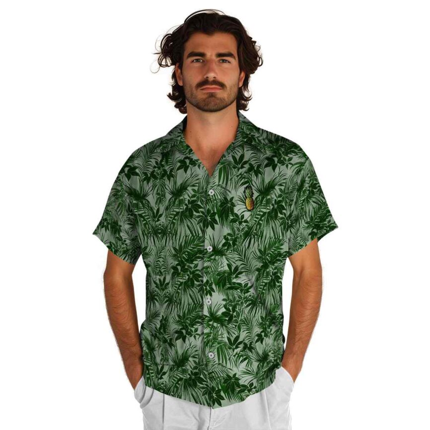 Pineapple Foliage Print Hawaiian Shirt New Arrival