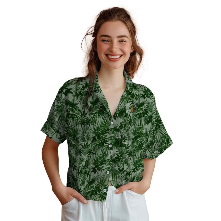 Pineapple Foliage Print Hawaiian Shirt Top rated