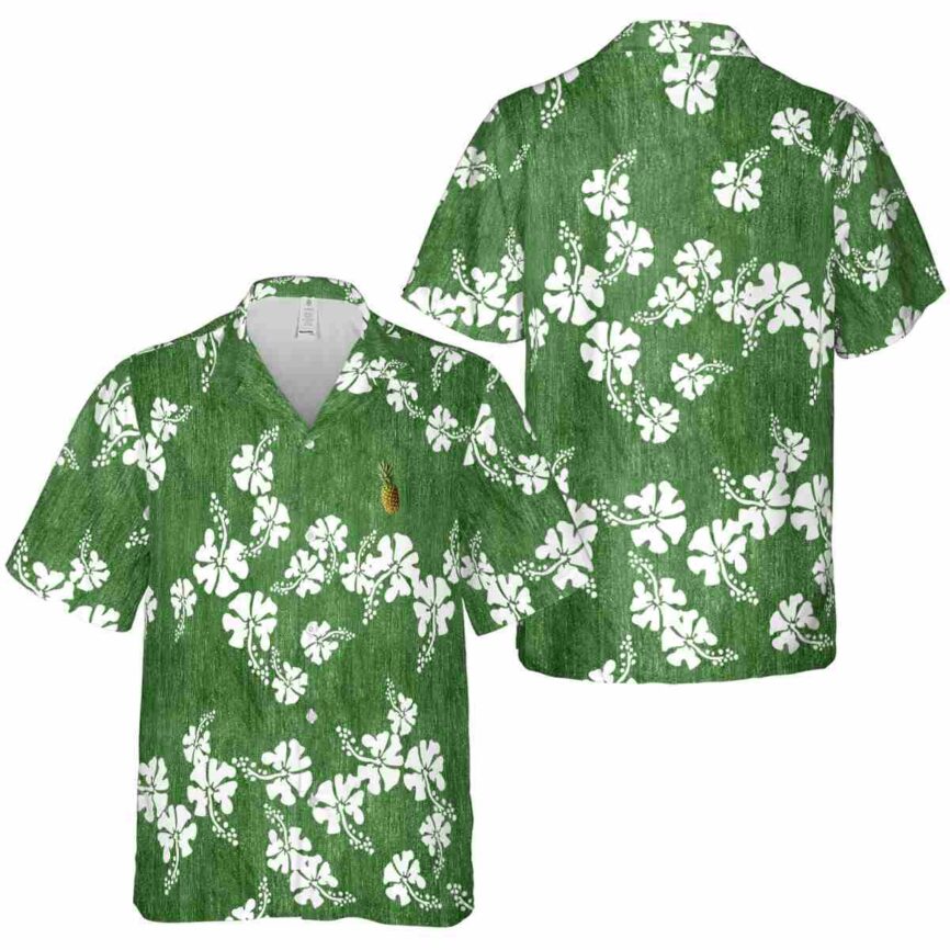 Pineapple Hibiscus Blossom Hawaiian Shirt Premium grade