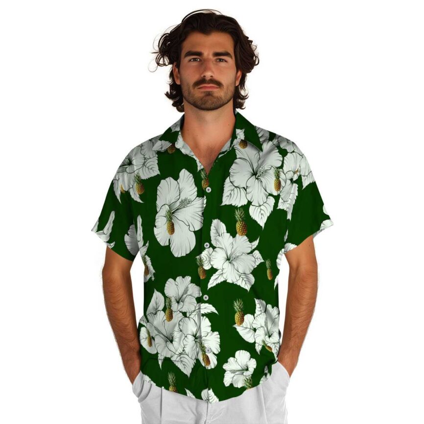 Pineapple Hibiscus Flower Hawaiian Shirt New Arrival