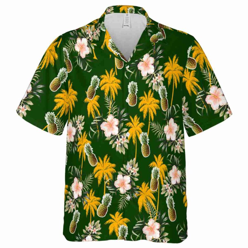 Pineapple Hibiscus Palm Hawaiian Shirt Fashion forward