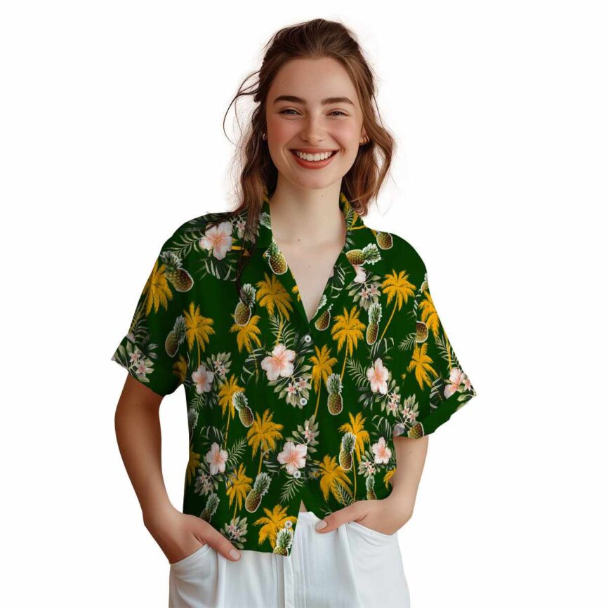 Pineapple Hibiscus Palm Hawaiian Shirt Top rated