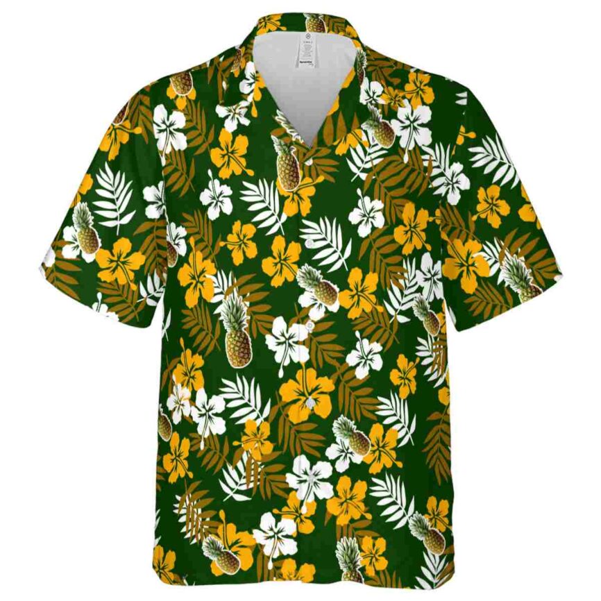 Pineapple Leafy Hibiscus Hawaiian Shirt Fashion forward