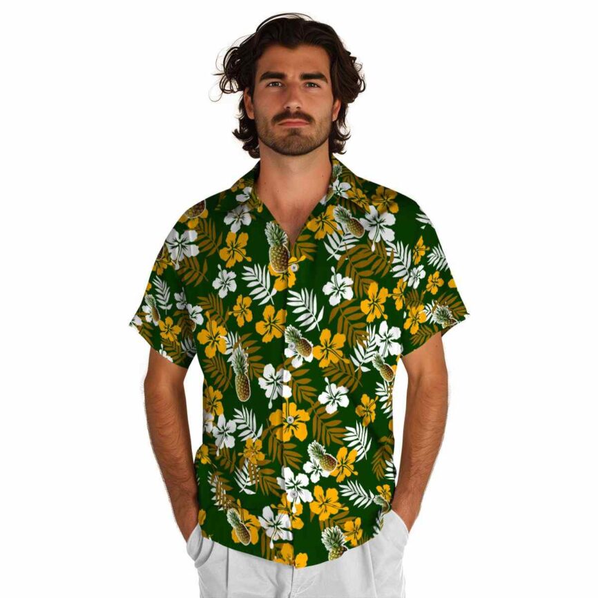 Pineapple Leafy Hibiscus Hawaiian Shirt New Arrival