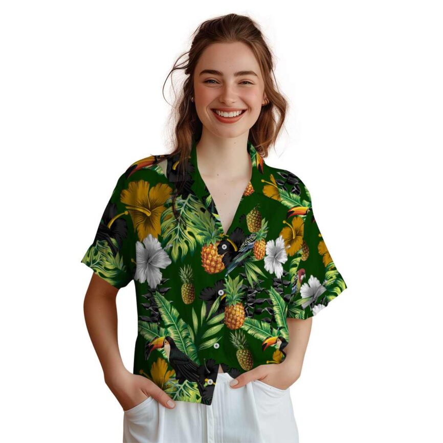 Pineapple Leafy Toucan Hawaiian Shirt Top rated
