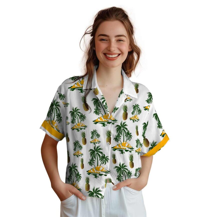 Pineapple Palm Island Graphic Hawaiian Shirt Top rated