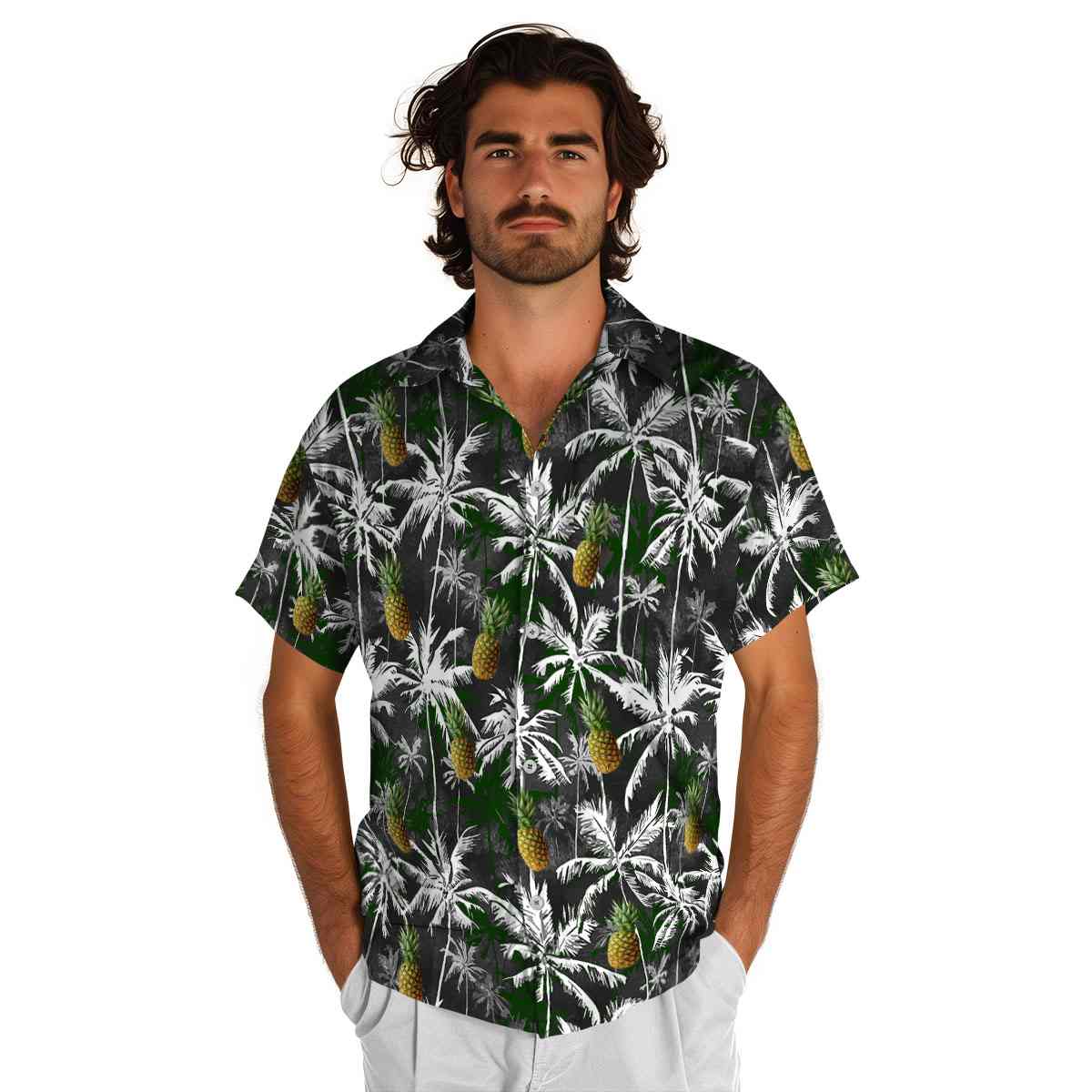 Pineapple Palm Themed Hawaiian Shirt New Arrival Pineapple Palm Themed Hawaiian Shirt New Arrival