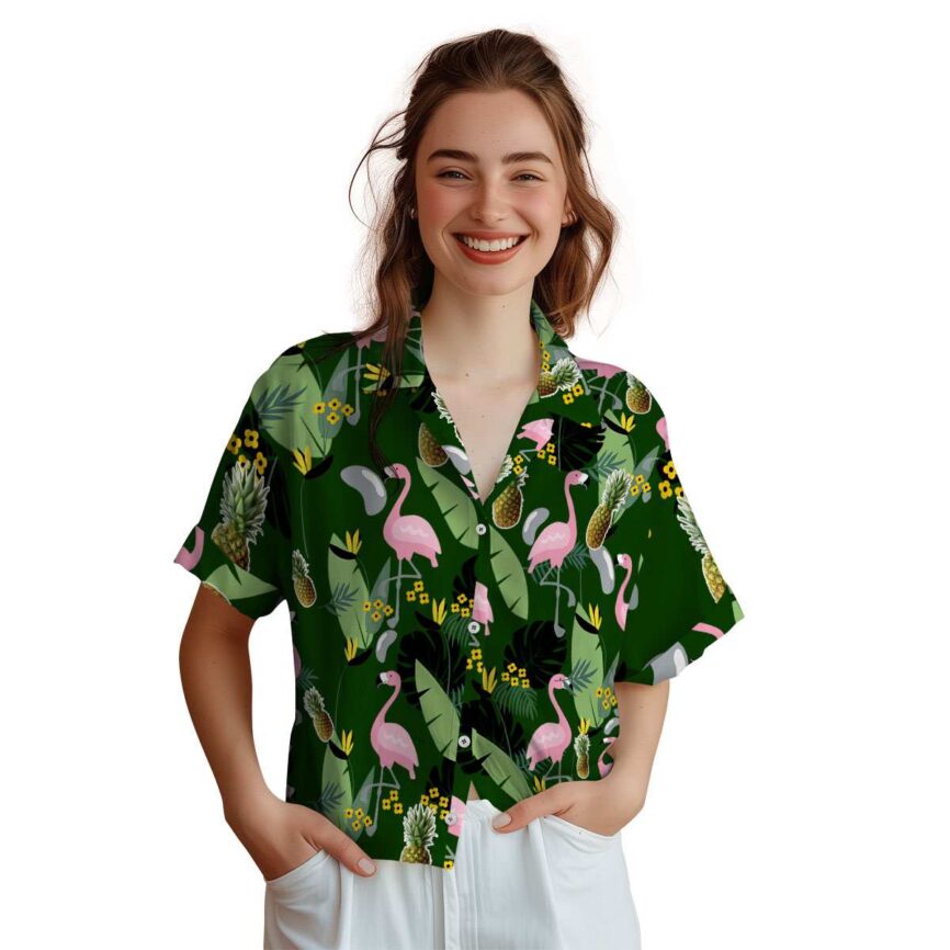 Pineapple Pink Flamingo Hawaiian Shirt Top rated