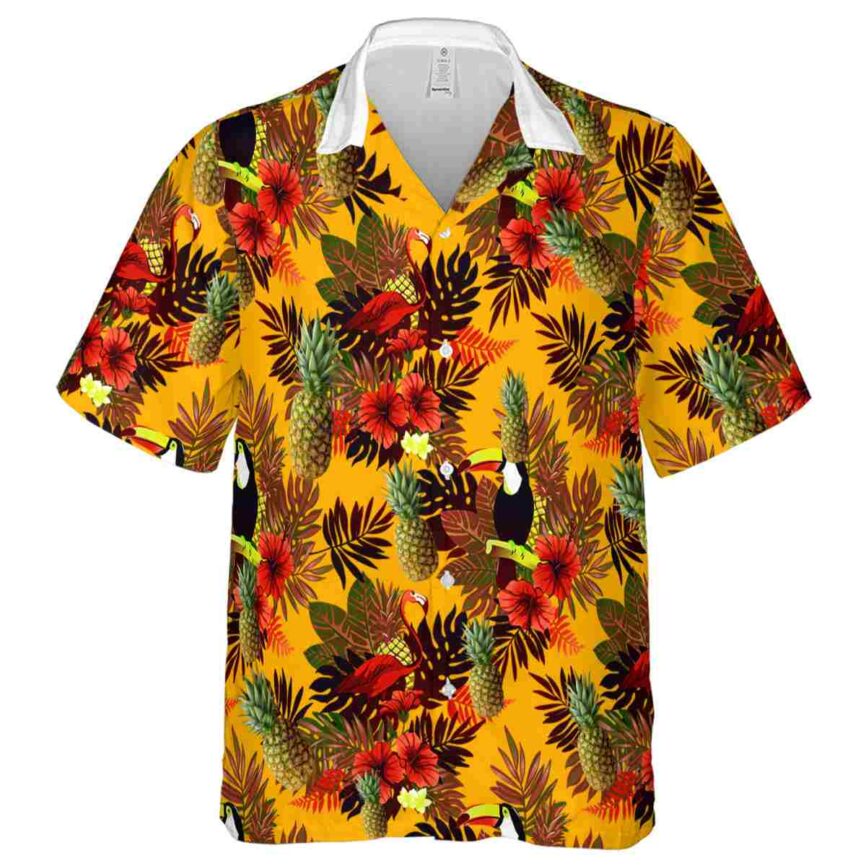 Pineapple Tropical Bird Hawaiian Shirt Fashion forward