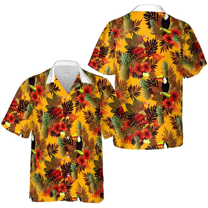 Pineapple Tropical Bird Hawaiian Shirt Premium grade