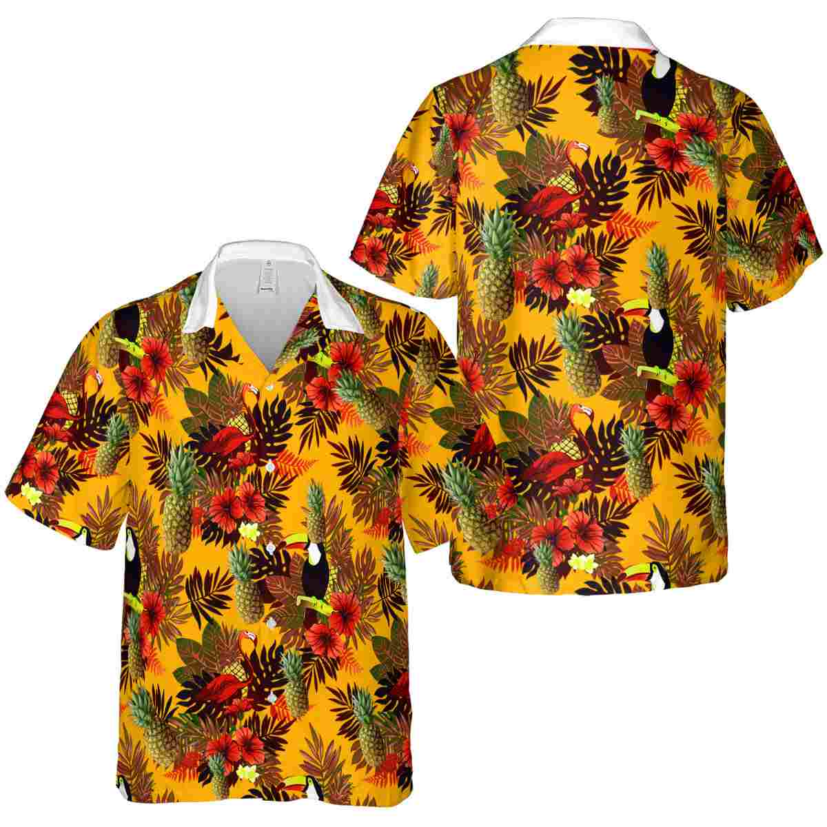 Pineapple Tropical Bird Hawaiian Shirt Premium grade Pineapple Tropical Bird Hawaiian Shirt Premium grade