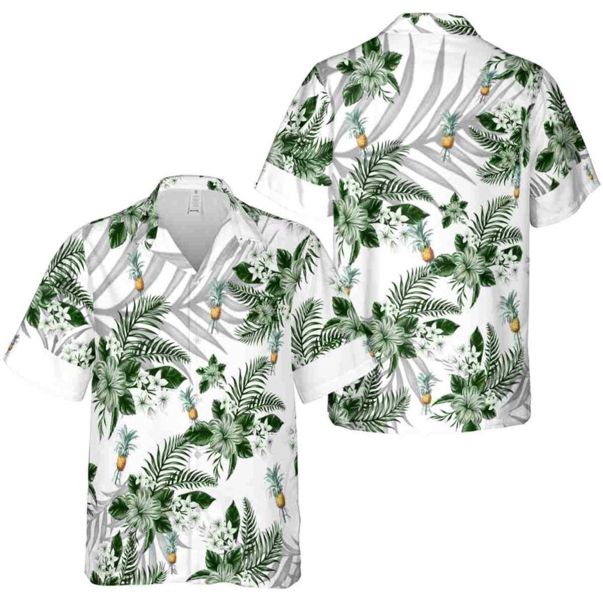 Pineapple Tropical Blossom Hawaiian Shirt Premium grade