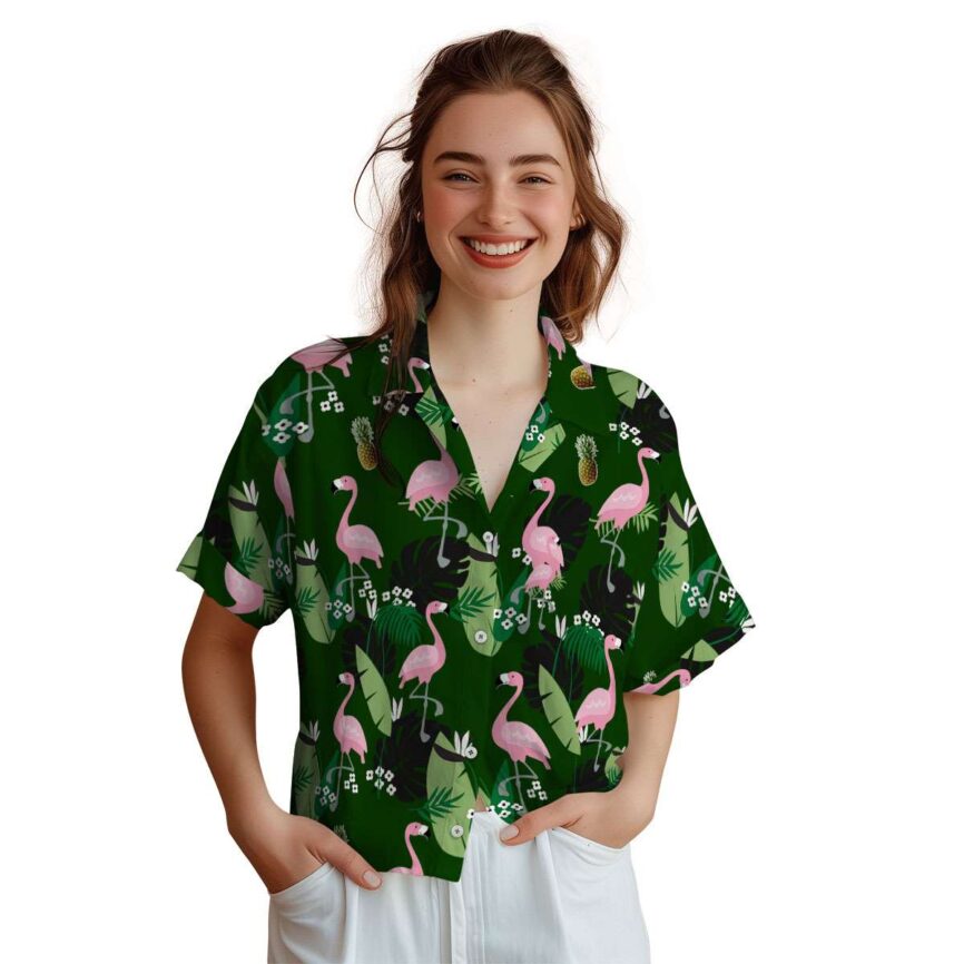 Pineapple Tropical Flamingo Hawaiian Shirt Top rated