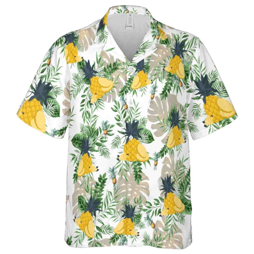 Pineapple Tropical Fronds Hawaiian Shirt Fashion forward