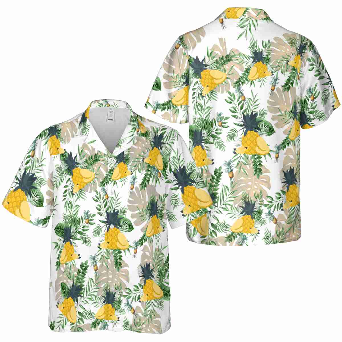 Pineapple Tropical Fronds Hawaiian Shirt Premium grade Pineapple Tropical Fronds Hawaiian Shirt Premium grade