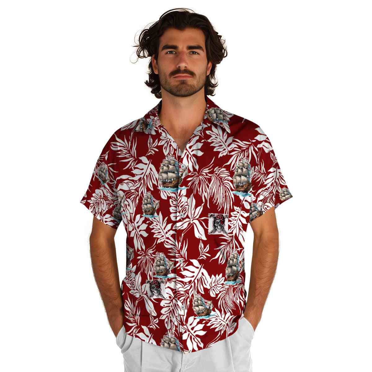 Pirate Bold Foliage Hawaiian Shirt New Arrival Pirate Bold Foliage Hawaiian Shirt New Arrival