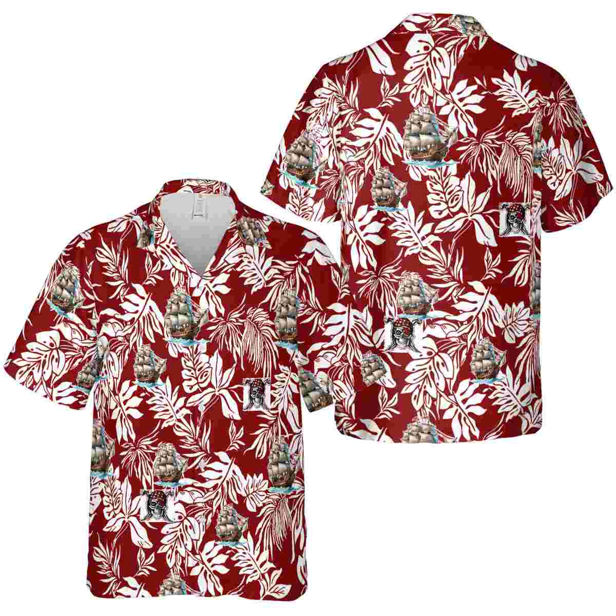 Pirate Bold Foliage Hawaiian Shirt Premium grade Pirate Bold Foliage Hawaiian Shirt Premium grade