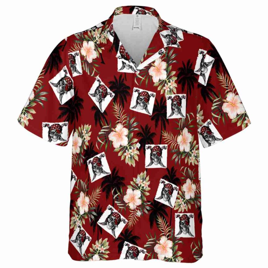 Pirate Hibiscus Palm Hawaiian Shirt Fashion forward